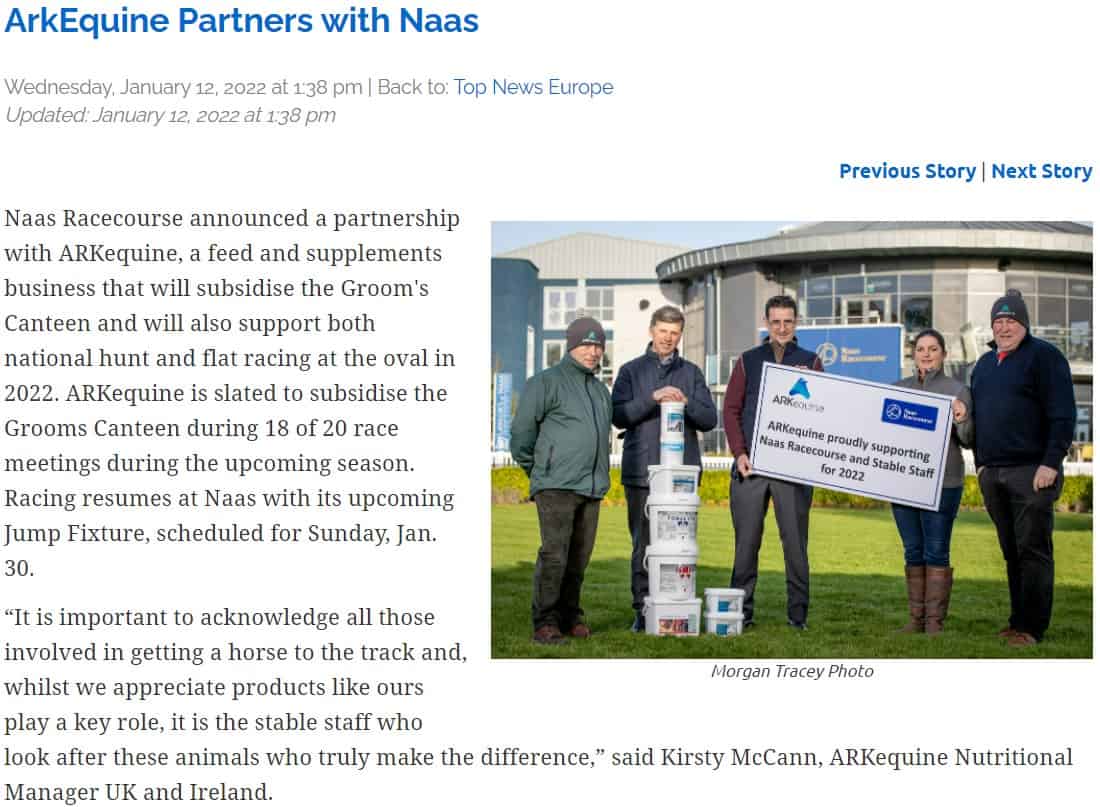 ARKequine in TDN Europe 12.01.2022 1 TBN