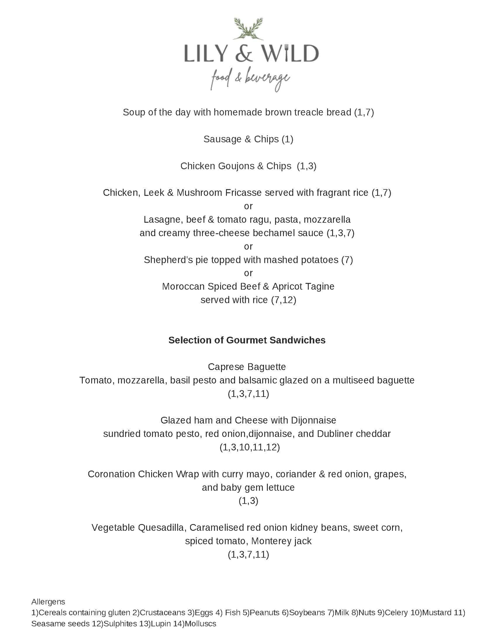 Naas Diversity & Inclusion 1 Sample Menu Grooms